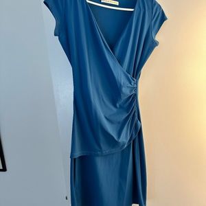 Susan Monaco blue wrap dreas